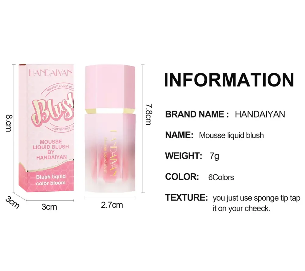 HANDAIYAN Mousse Liquid Blush (1 Pcs) — 4
